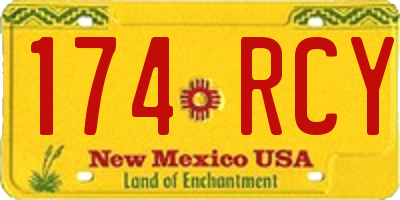 NM license plate 174RCY