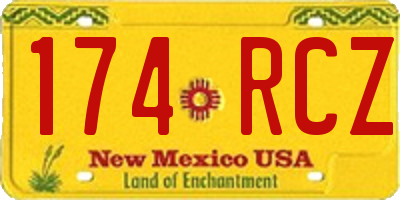 NM license plate 174RCZ