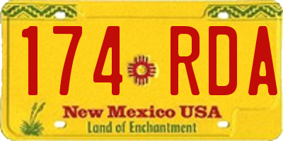 NM license plate 174RDA