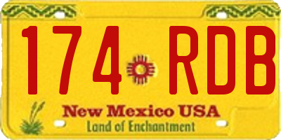 NM license plate 174RDB