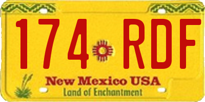 NM license plate 174RDF