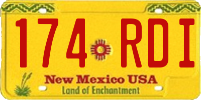 NM license plate 174RDI