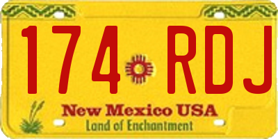 NM license plate 174RDJ