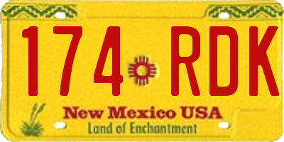 NM license plate 174RDK
