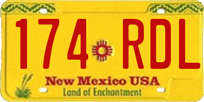 NM license plate 174RDL