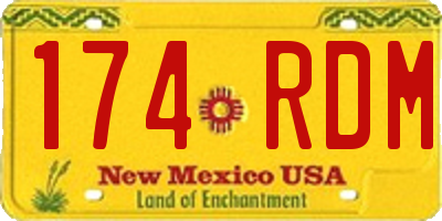 NM license plate 174RDM