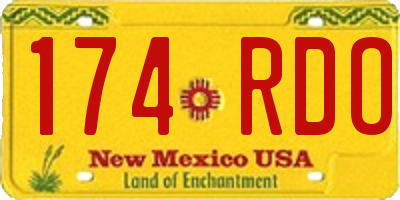 NM license plate 174RDO