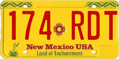 NM license plate 174RDT