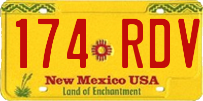 NM license plate 174RDV