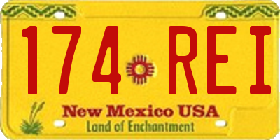 NM license plate 174REI