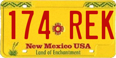 NM license plate 174REK