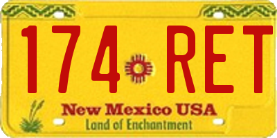 NM license plate 174RET