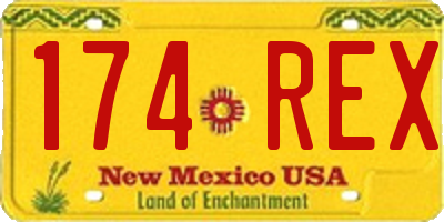 NM license plate 174REX