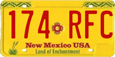 NM license plate 174RFC