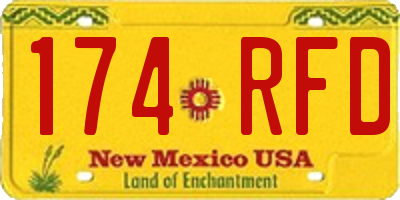 NM license plate 174RFD
