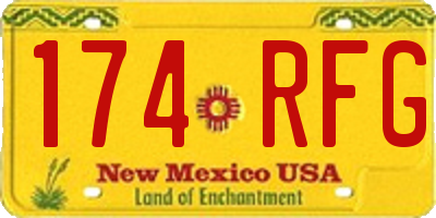 NM license plate 174RFG