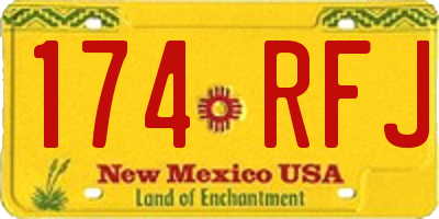 NM license plate 174RFJ