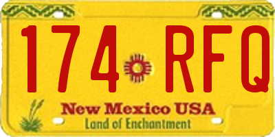 NM license plate 174RFQ