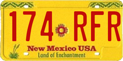 NM license plate 174RFR