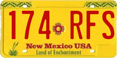 NM license plate 174RFS