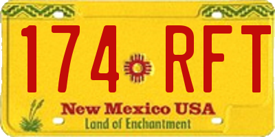 NM license plate 174RFT