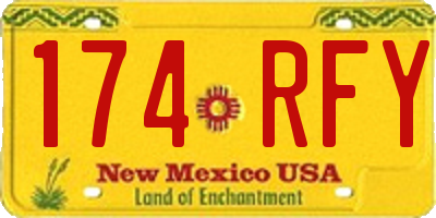 NM license plate 174RFY