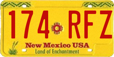 NM license plate 174RFZ