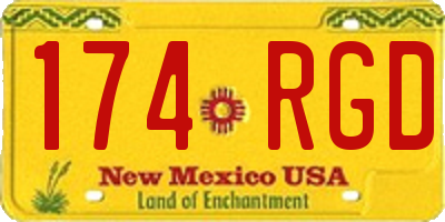 NM license plate 174RGD
