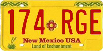 NM license plate 174RGE