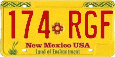 NM license plate 174RGF