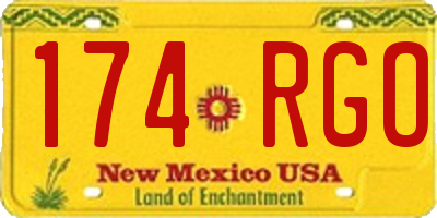 NM license plate 174RGO