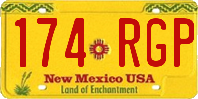 NM license plate 174RGP