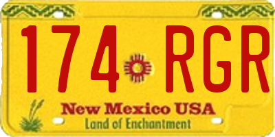 NM license plate 174RGR