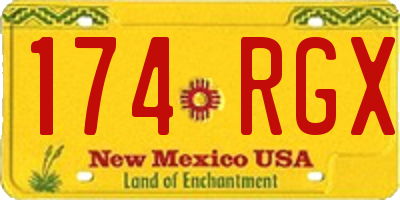 NM license plate 174RGX