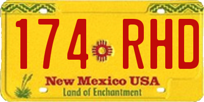 NM license plate 174RHD