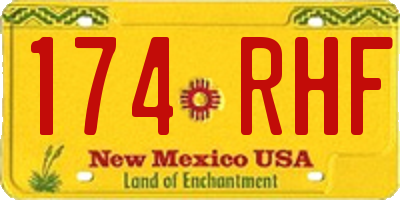 NM license plate 174RHF