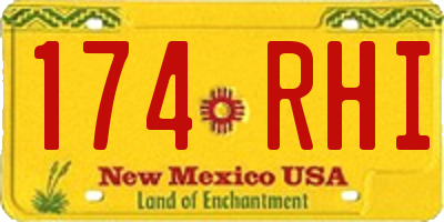 NM license plate 174RHI