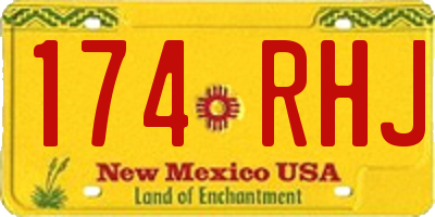 NM license plate 174RHJ