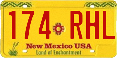NM license plate 174RHL