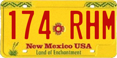 NM license plate 174RHM