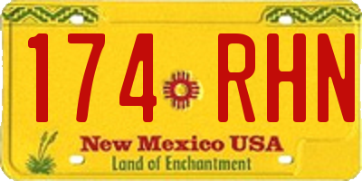 NM license plate 174RHN