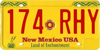 NM license plate 174RHY