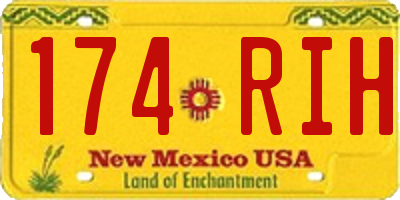 NM license plate 174RIH
