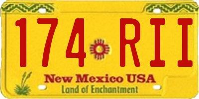 NM license plate 174RII