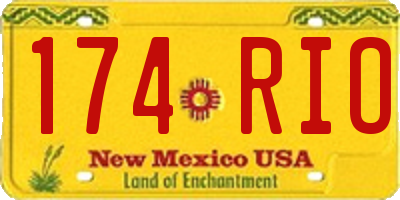 NM license plate 174RIO