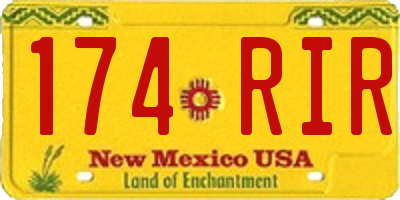 NM license plate 174RIR