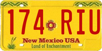 NM license plate 174RIU