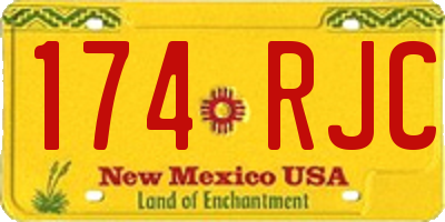 NM license plate 174RJC