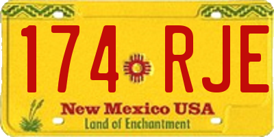 NM license plate 174RJE