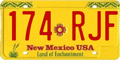 NM license plate 174RJF